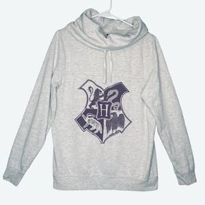 Harry Potter Gray Hoodie - Hogwarts Crest Unisex Large